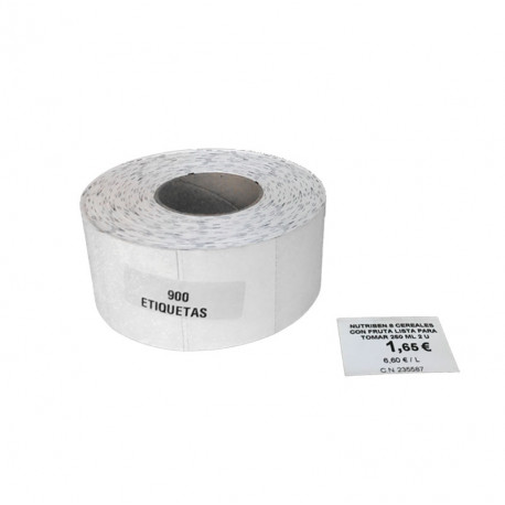 Rollo de 900 Etiquetas de 5x3.5 cm de Precio Exposición para impresora Ribbon