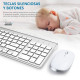 Teclado y Ratón de Diseño en Blanco inalambrico